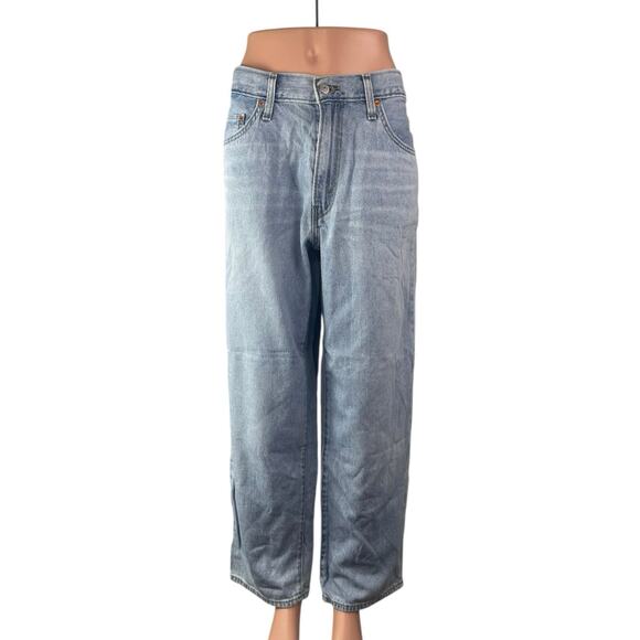 Levi's Denim - Levi's Baggy Dad Women's Blue High Rise Straight Wide Leg Denim Jeans Pants 31